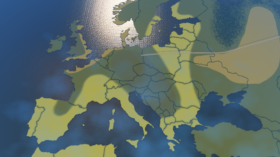 Europakarte in Cities: Skylines