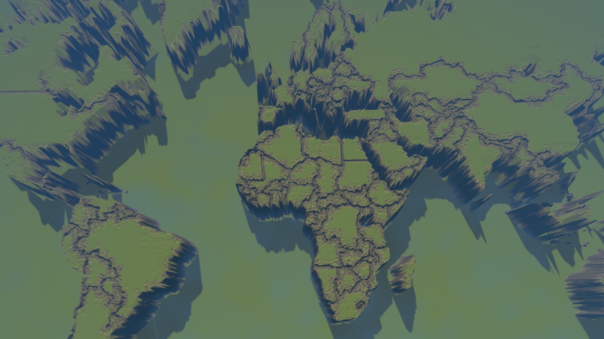 Importierte Weltkarte im Cities: Skylines Karten Editor