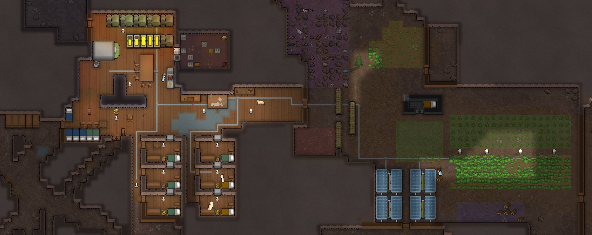 Fortschrittliche RimWorld Mountain Base.