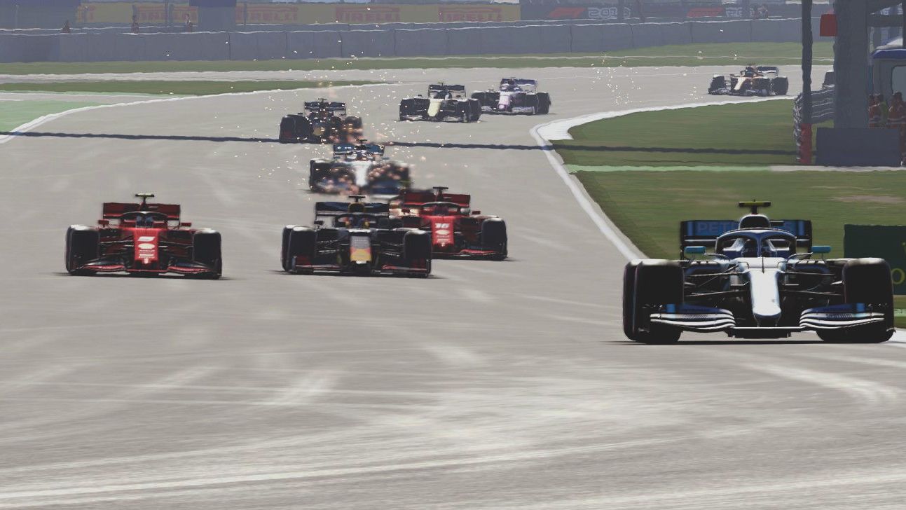 Formel 1 Autos während eines Rennens im Spiel F1 2019