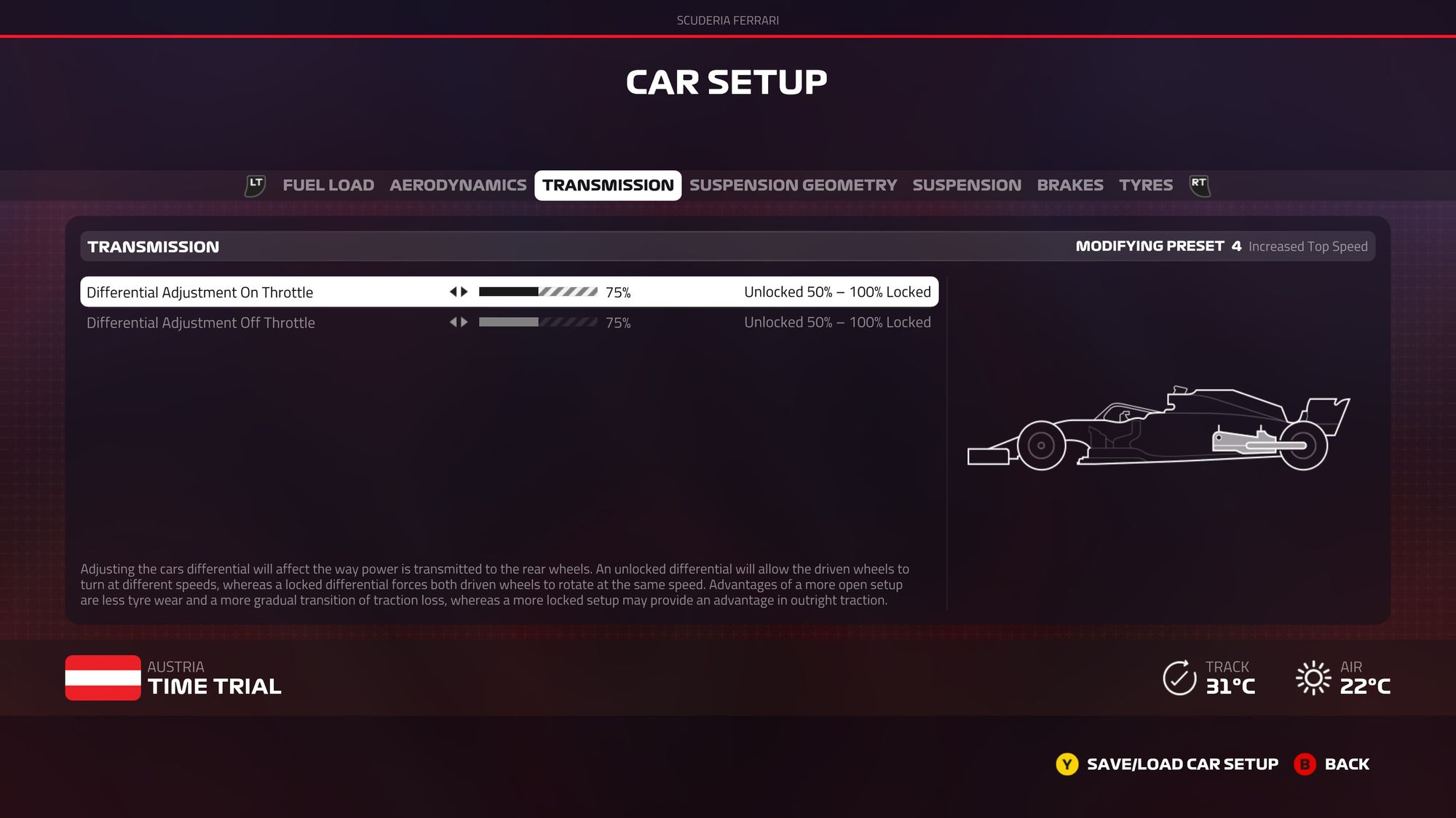 F1 2019 Spiel Auto Setup