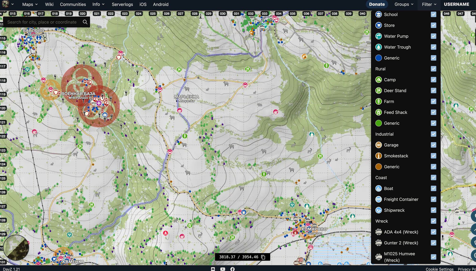 Guide for DayZ - iZurvive DayZ Map