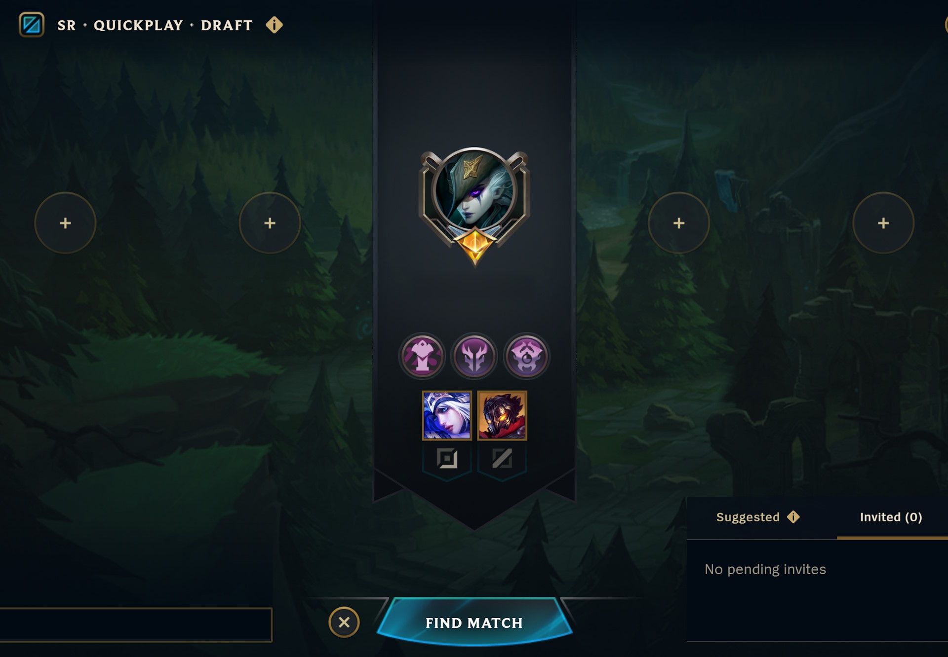 Champion Auswahl in Quickplay in League of Legends