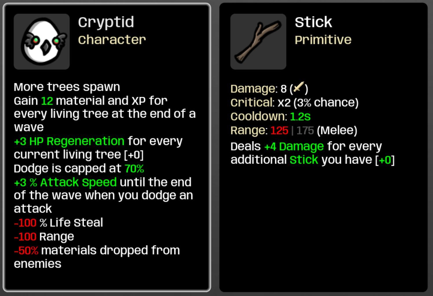 Brotato: Cryptid Danger 5 Build - Stick
