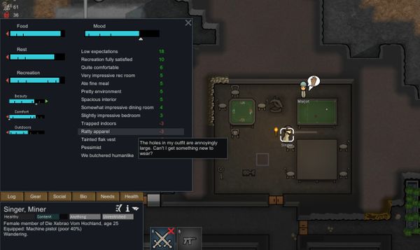 RimWorld: Debuff für Zerrissene Kleidung Vermeiden